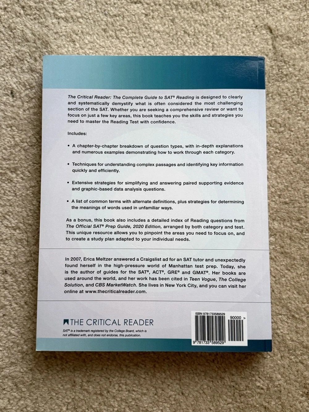 The Complete Guide to SAT Reading by Erica L. Meltzer